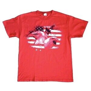 Vintage American Eagle T-Shirt Large Red Short Sleeve